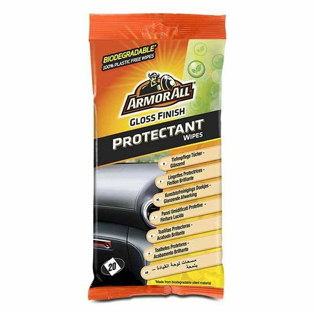 Armor All Schoonmaakdoekjes Voor Plastic Armor All Aabio36020Ml Glanzende Afwerking 20 Uds